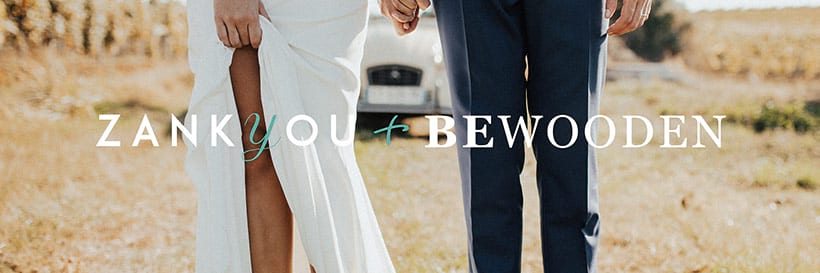 Logo BeWooden und Zankyou, Kooperation Vintage Hochzeit Logo BeWooden und Zankyou, Kooperation Vintage Hochzeit