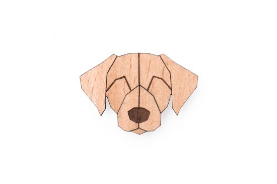 Holzbrosche Labrador Brooch