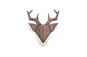 Holzbrosche Deer Brooch