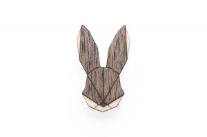 Holzbrosche Hare Brooch