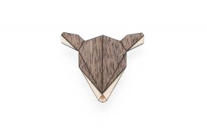 Holzbrosche Doe Brooch