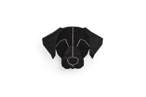 Holzbrosche Black Labrador Brooch