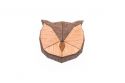 Holzbrosche Owl Brooch