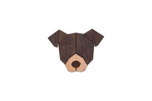 Holzbrosche American Pit Bull Terrier Brooch