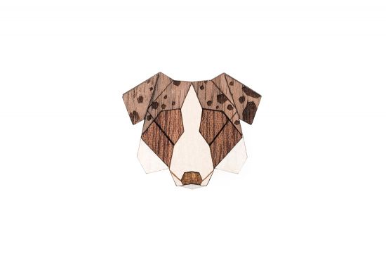 Holzbrosche Australian Shepherd Brooch