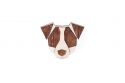 Holzbrosche Jack Russell Brooch