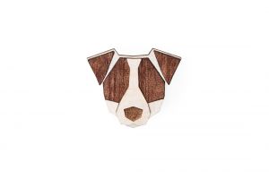 Holzbrosche Jack Russell Brooch