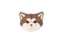 Holzbrosche Akita Inu Brooch