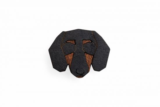 Holzbrosche Dachshund Brooch