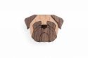 Holzbrosche Pug Brooch