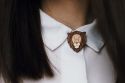 Holzbrosche Lion Brooch