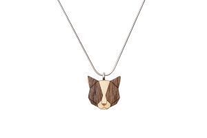 Holzanhänger Grey Cat Pendant