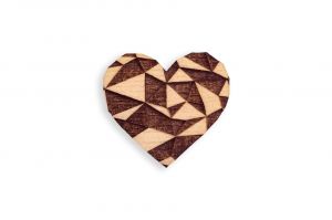 Holzbrosche Love Brooch