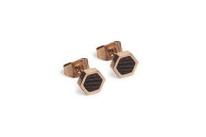 Metallohrringe Rose Earrings Hexagon