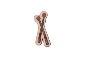 Drumsticks Brooch