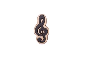 Holzbrosche Treble Clef Brooch