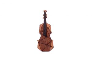 Holzbrosche Violin Brooch