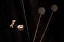 Holzbrosche Drumsticks Brooch
