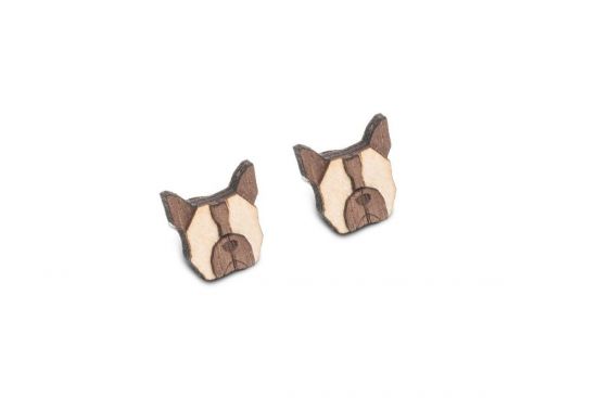 Holzohrringe French Bulldog Earrings