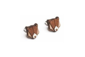 Holzohrringe Bear Earrings