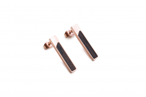 Metallohrringe Rose Earrings Rectangle