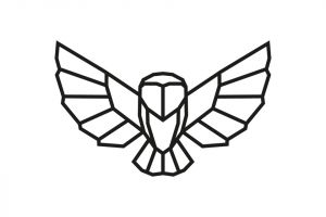 Holzdeko Owl Siluette