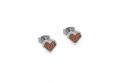 Metallohrringe Red Earrings Heart