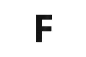 Holzbuchstabe Letter F