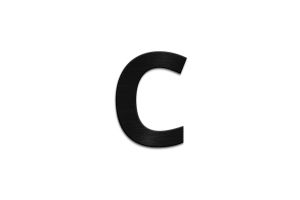 Holzbuchstabe Letter C