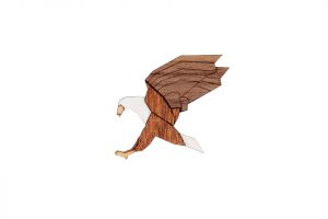 Holzbrosche Eagle Brooch