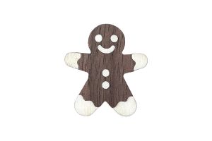 Holzbrosche Gingerbread Brooch