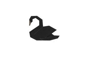 Holzbrosche Black Swan Brooch