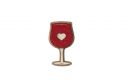 Holzbrosche Red Wine Brooch
