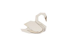 Holzbrosche White Swan Brooch