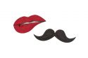 Holzbrosche Lips Brooch