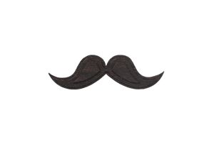 Holzbrosche Moustache Brooch