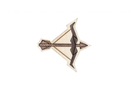 Holzbrosche Sagittarius Brooch