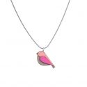 Holzanhänger Pink Bird Pendant