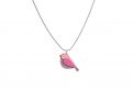 Holzanhänger Pink Bird Pendant