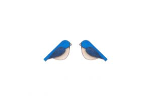 Holzohrringe Blue Bird Earrings