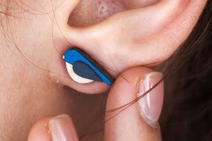 Holzohrringe Blue Bird Earrings