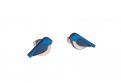 Holzohrringe Blue Bird Earrings