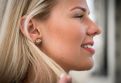 Holzohrringe Yellow Lotus Earrings