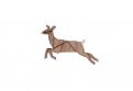 Holzbrosche Jumping Doe Brooch