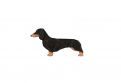 Holzbrosche Walking Dachshund Brooch