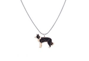 Holzanhänger Walking Collie Pendant