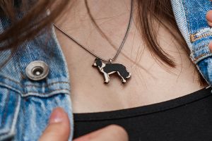 Holzanhänger Walking Collie Pendant