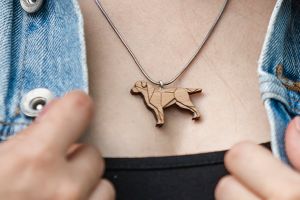 Holzanhänger Walking Labrador Pendant