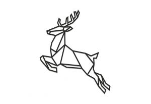 Jumping Deer Siluette