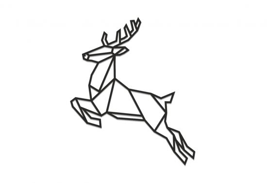 Holzdeko Jumping Deer Siluette